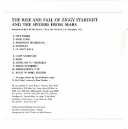 David Bowie - The Rise And Fall Of Ziggy Stardust And The Spiders From Mars
