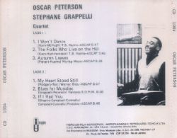 Cd Oscar Peterson & St�phane Grappelli - Peterson & Grapelli