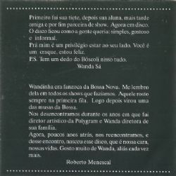 CD Roberto Menescal e Wanda Sa - Eu E A M�sica