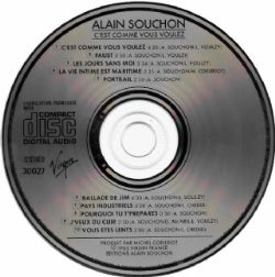 CD Alain Souchon - CEst Comme Vous Voulez