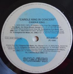 CD Carole King - In Concert